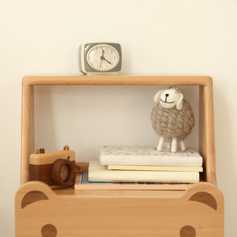 1 Drawer Standard Nightstand Solid Wood Animal Theme Kids Bedside Table