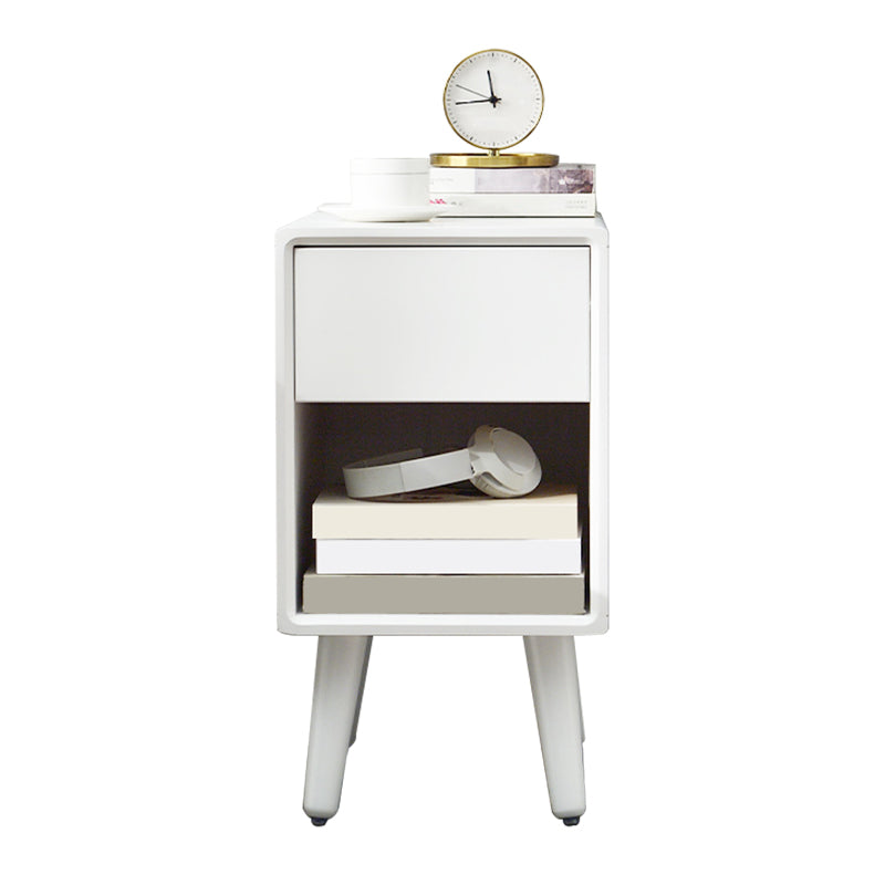 Solid Wood Standard Nightstand with Drawers Kids Bedside Table