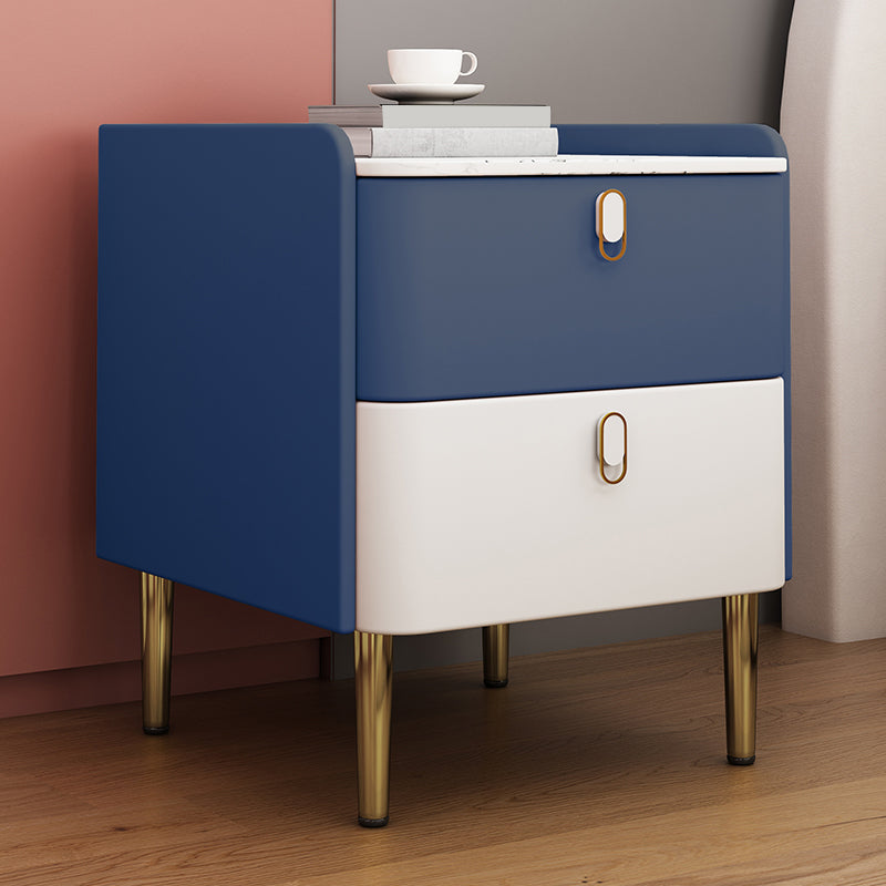 Modern & Contemporary Nursery Nightstand with Drawers Solid Wood Flat Top