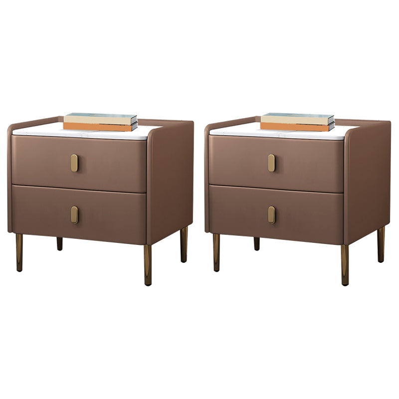 Modern & Contemporary Nursery Nightstand with Drawers Solid Wood Flat Top