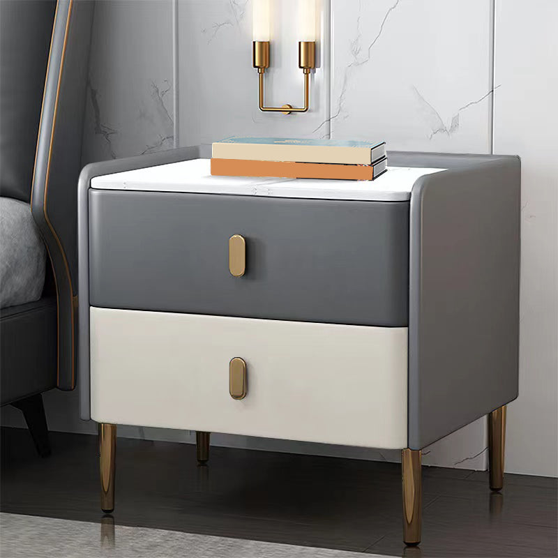 Modern & Contemporary Nursery Nightstand with Drawers Solid Wood Flat Top