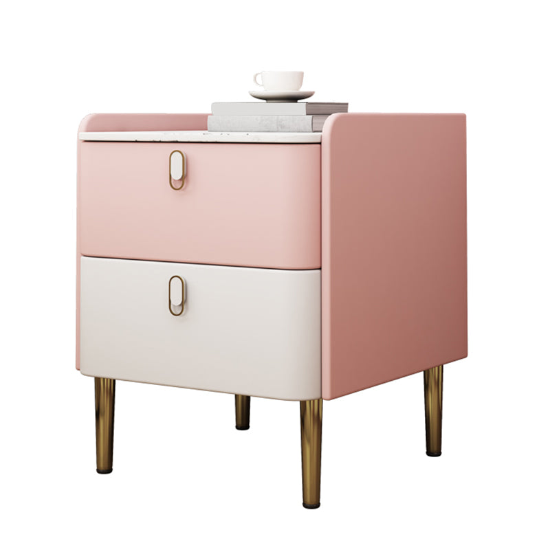 Modern & Contemporary Nursery Nightstand with Drawers Solid Wood Flat Top