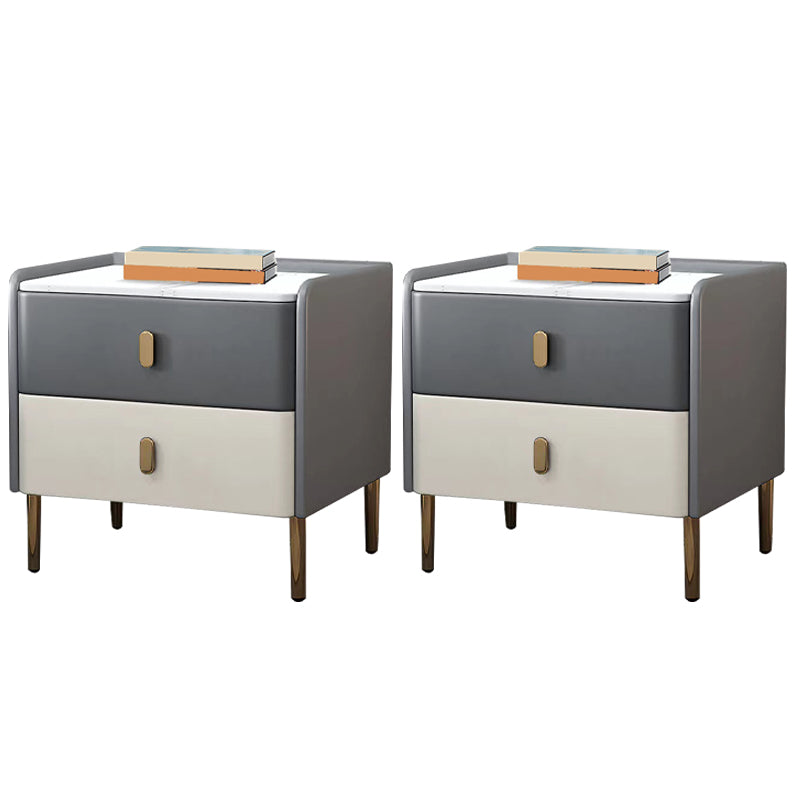 Modern & Contemporary Nursery Nightstand with Drawers Solid Wood Flat Top