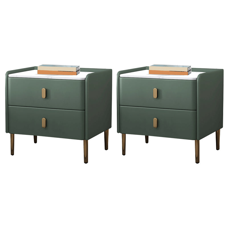 Modern & Contemporary Nursery Nightstand with Drawers Solid Wood Flat Top