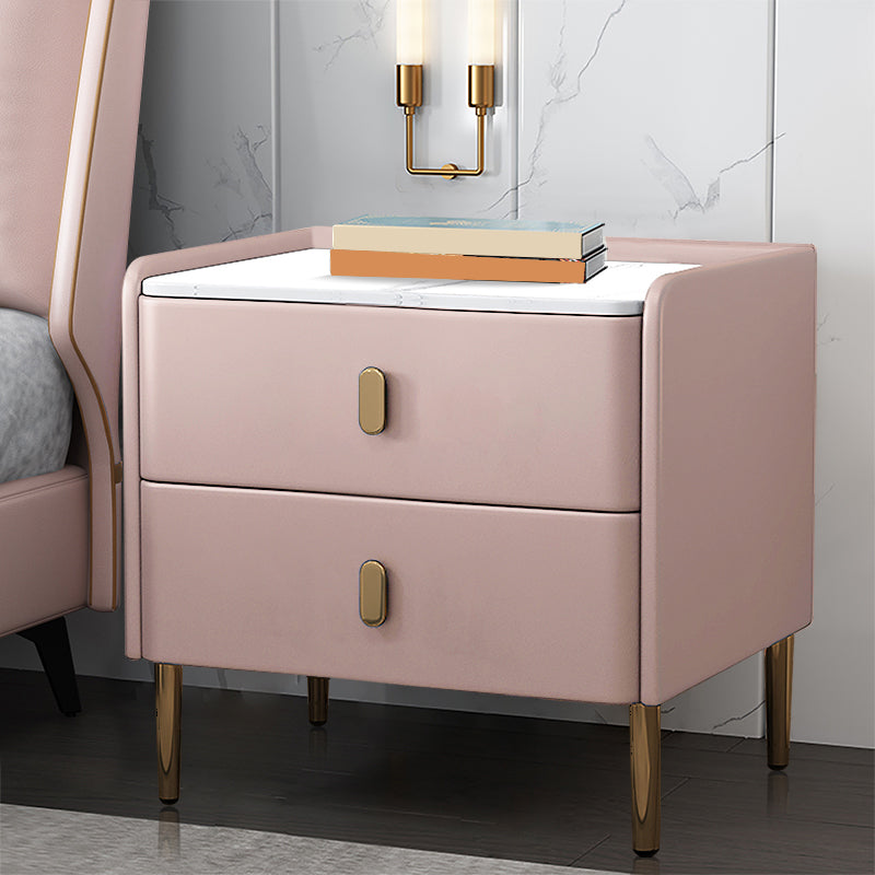 Modern & Contemporary Nursery Nightstand with Drawers Solid Wood Flat Top