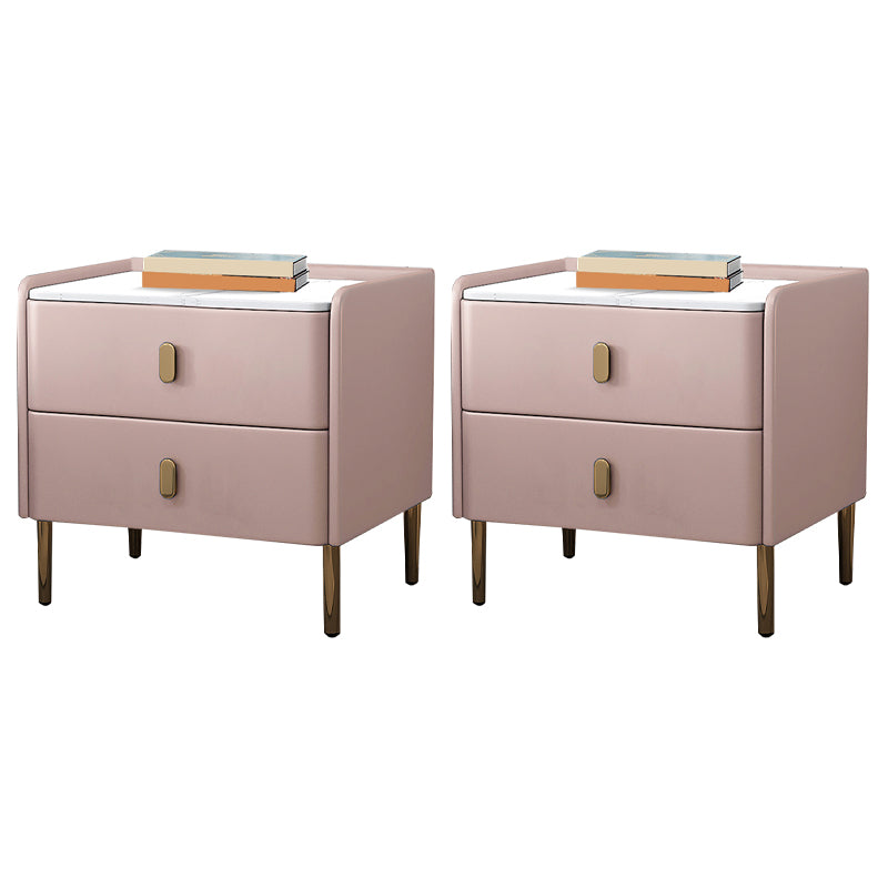 Modern & Contemporary Nursery Nightstand with Drawers Solid Wood Flat Top