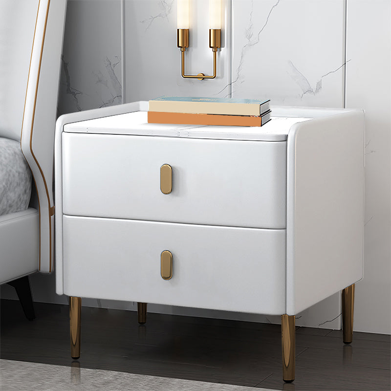 Modern & Contemporary Nursery Nightstand with Drawers Solid Wood Flat Top