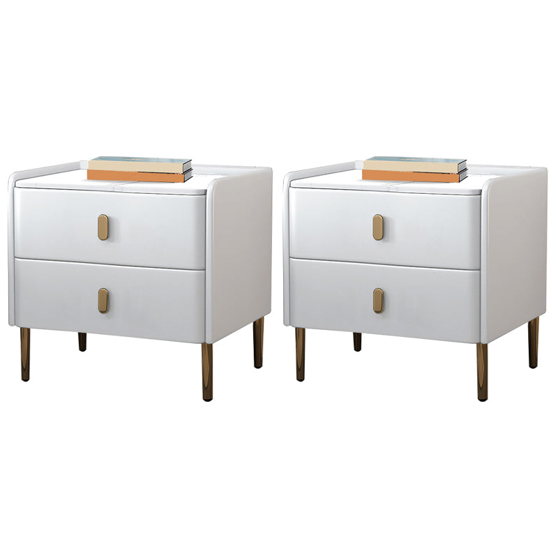 Modern & Contemporary Nursery Nightstand with Drawers Solid Wood Flat Top