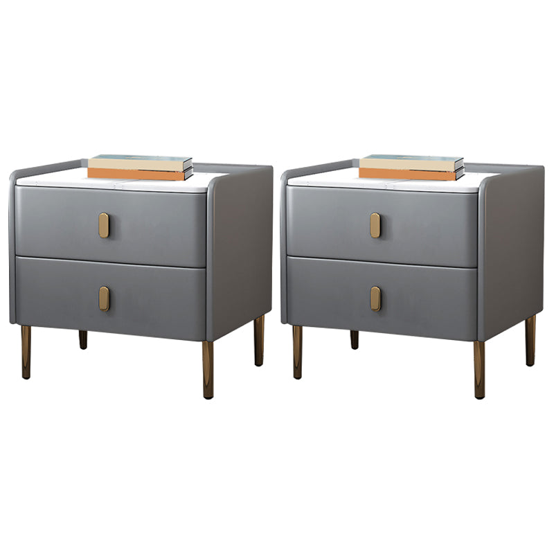 Modern & Contemporary Nursery Nightstand with Drawers Solid Wood Flat Top