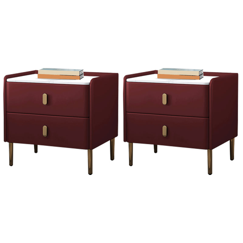 Modern & Contemporary Nursery Nightstand with Drawers Solid Wood Flat Top