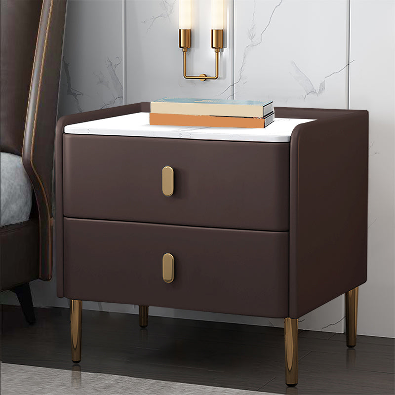 Modern & Contemporary Nursery Nightstand with Drawers Solid Wood Flat Top