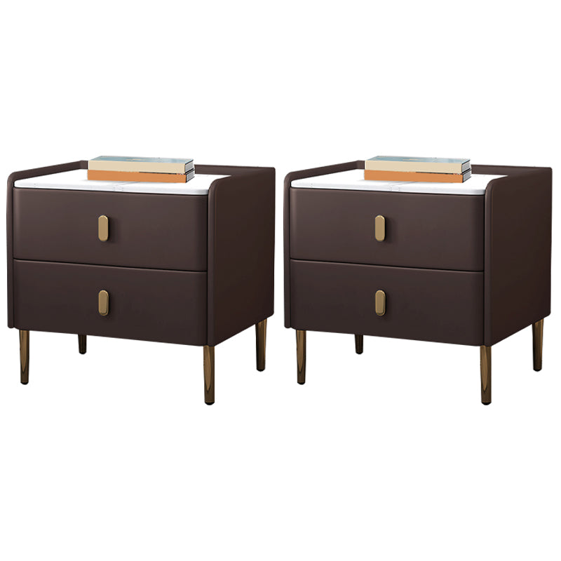 Modern & Contemporary Nursery Nightstand with Drawers Solid Wood Flat Top