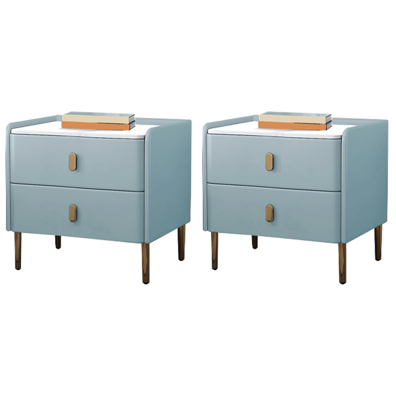 Modern & Contemporary Nursery Nightstand with Drawers Solid Wood Flat Top