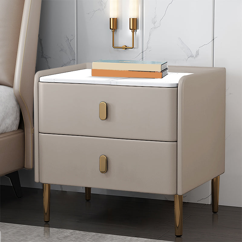 Modern & Contemporary Nursery Nightstand with Drawers Solid Wood Flat Top