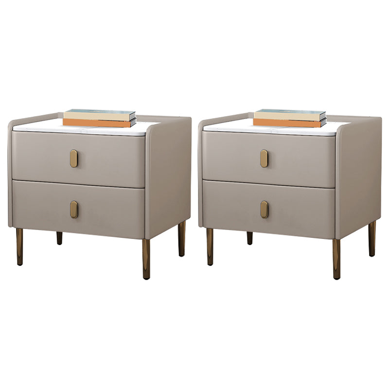 Modern & Contemporary Nursery Nightstand with Drawers Solid Wood Flat Top