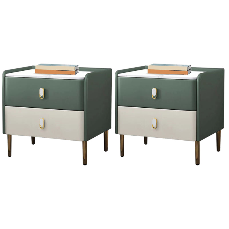 Modern & Contemporary Nursery Nightstand with Drawers Solid Wood Flat Top