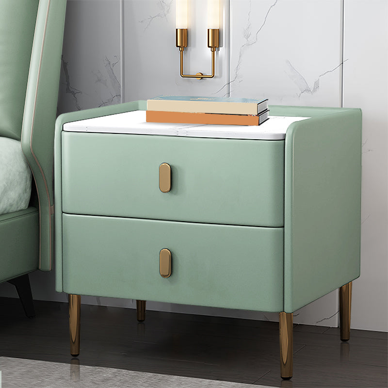 Modern & Contemporary Nursery Nightstand with Drawers Solid Wood Flat Top