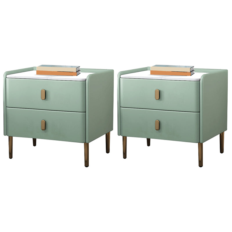 Modern & Contemporary Nursery Nightstand with Drawers Solid Wood Flat Top