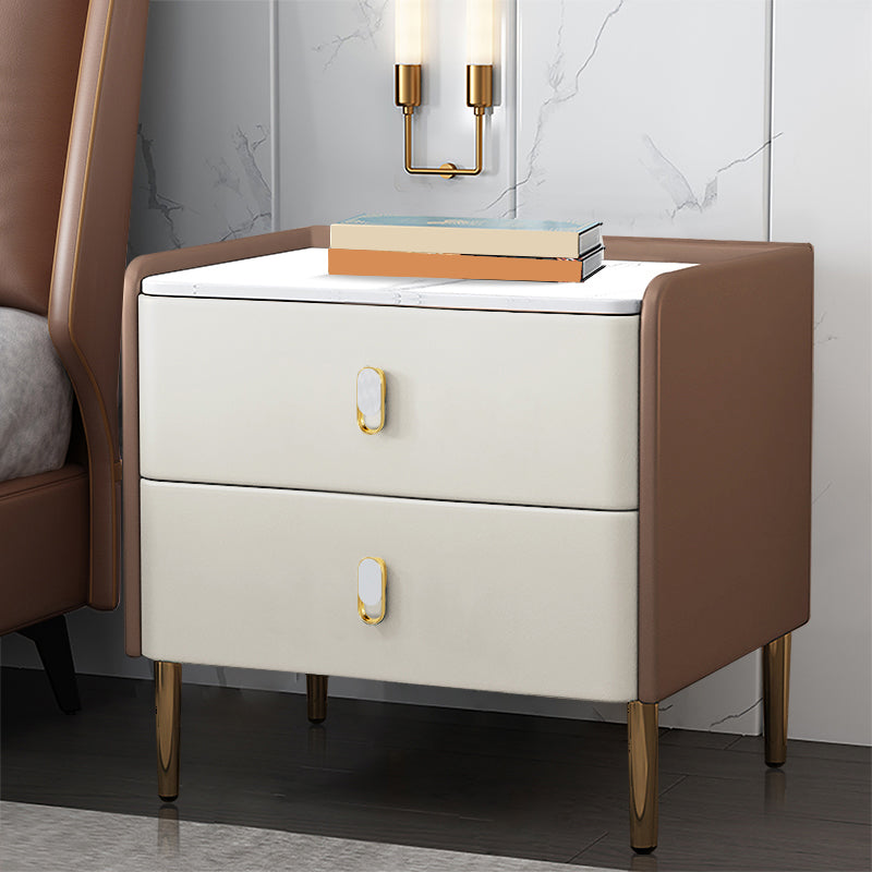 Modern & Contemporary Nursery Nightstand with Drawers Solid Wood Flat Top