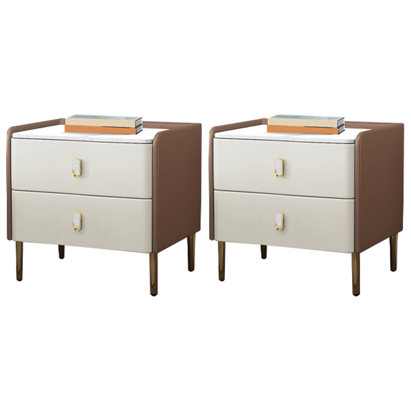 Modern & Contemporary Nursery Nightstand with Drawers Solid Wood Flat Top