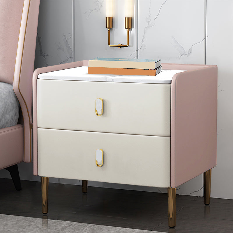 Modern & Contemporary Nursery Nightstand with Drawers Solid Wood Flat Top