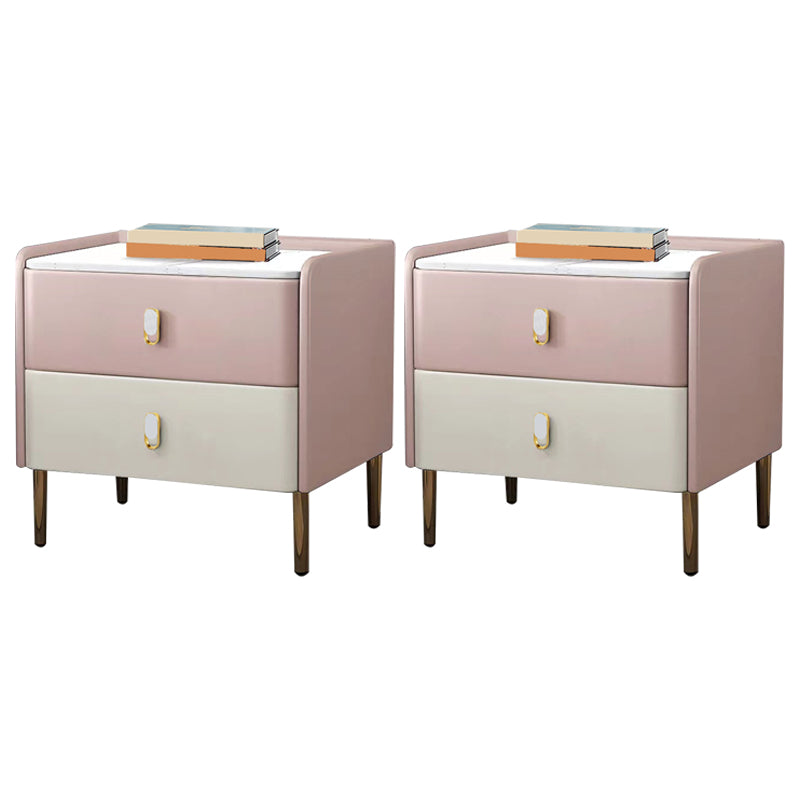 Modern & Contemporary Nursery Nightstand with Drawers Solid Wood Flat Top