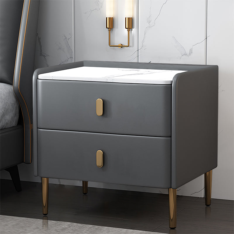 Modern & Contemporary Nursery Nightstand with Drawers Solid Wood Flat Top