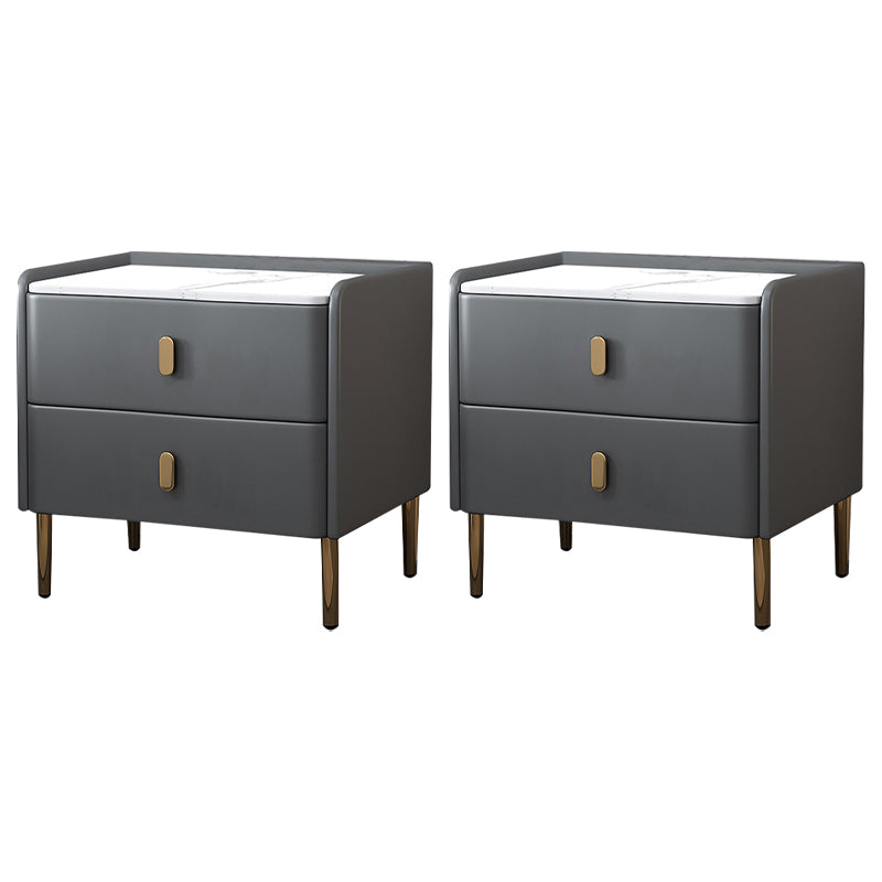 Modern & Contemporary Nursery Nightstand with Drawers Solid Wood Flat Top