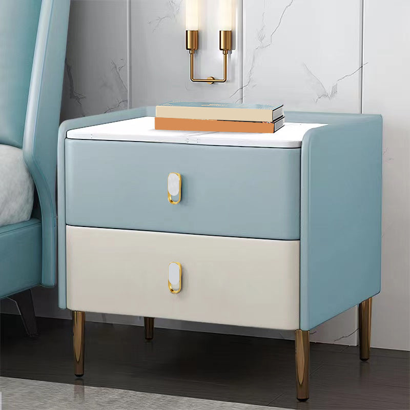 Modern & Contemporary Nursery Nightstand with Drawers Solid Wood Flat Top