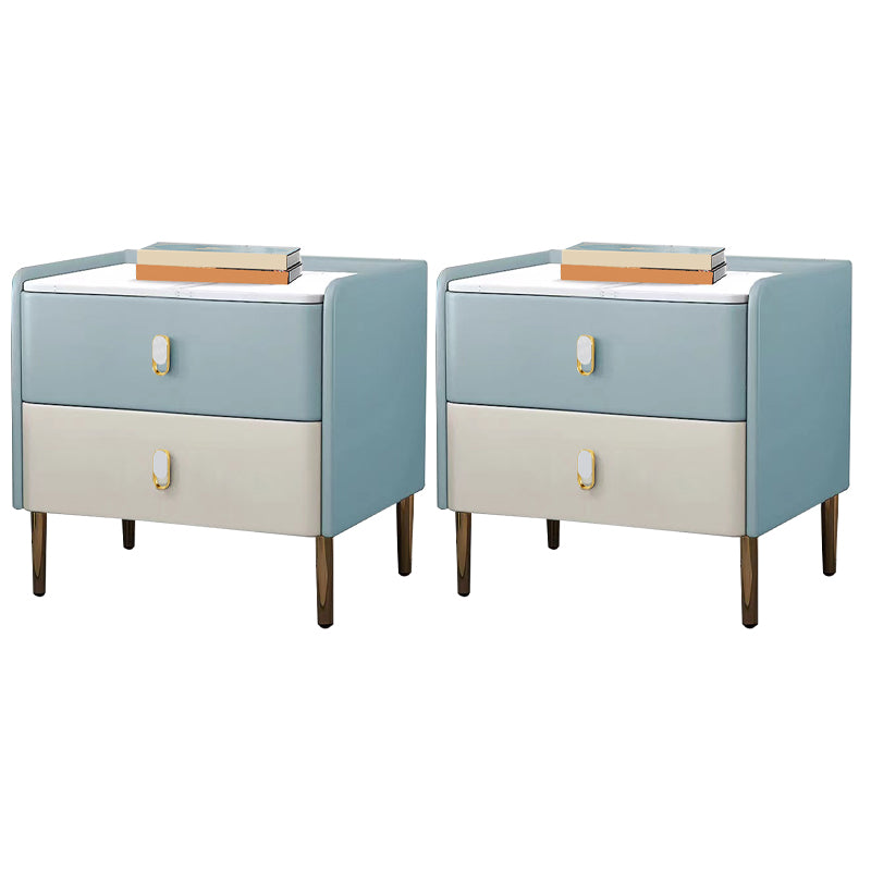 Modern & Contemporary Nursery Nightstand with Drawers Solid Wood Flat Top