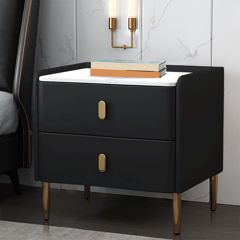 Modern & Contemporary Nursery Nightstand with Drawers Solid Wood Flat Top