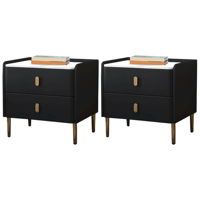 Modern & Contemporary Nursery Nightstand with Drawers Solid Wood Flat Top