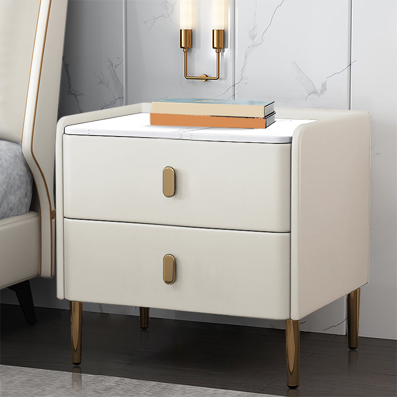 Modern & Contemporary Nursery Nightstand with Drawers Solid Wood Flat Top