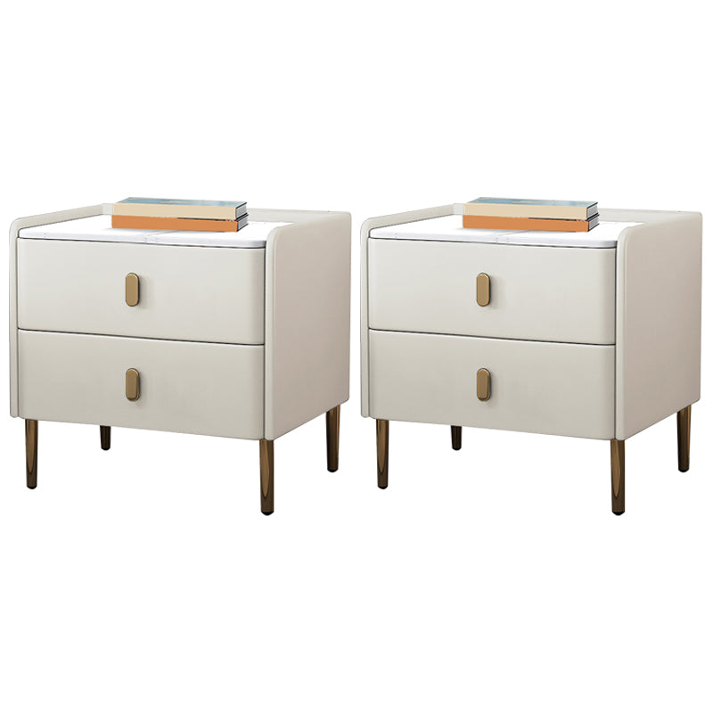 Modern & Contemporary Nursery Nightstand with Drawers Solid Wood Flat Top