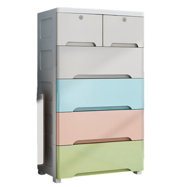 Scandinavian Dresser for Kids Plastic Baby Dresser with Drawers