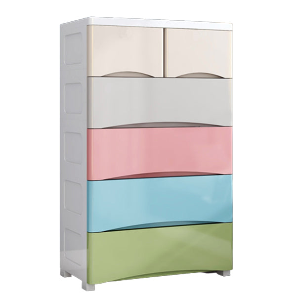 Scandinavian Dresser for Kids Plastic Baby Dresser with Drawers