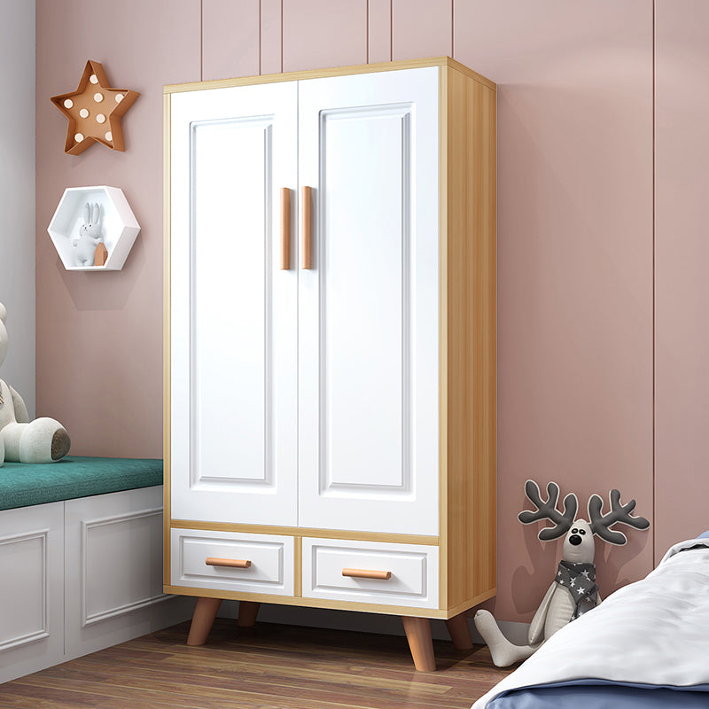 Modern Style Wardrobe Closet Wood Kid's Wardrobe with Garment Rod