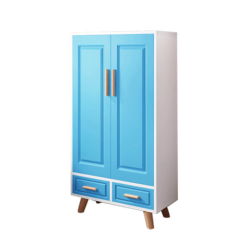 Modern Style Wardrobe Closet Wood Kid's Wardrobe with Garment Rod