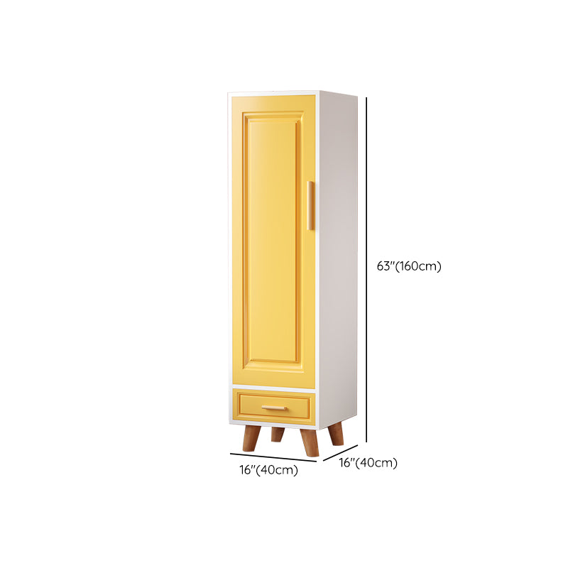 Modern Style Wardrobe Closet Wood Kid's Wardrobe with Garment Rod