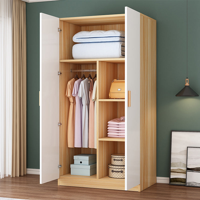 Contemporary Style Wardrobe Armoire Wood Wardrobe Closet With Doors