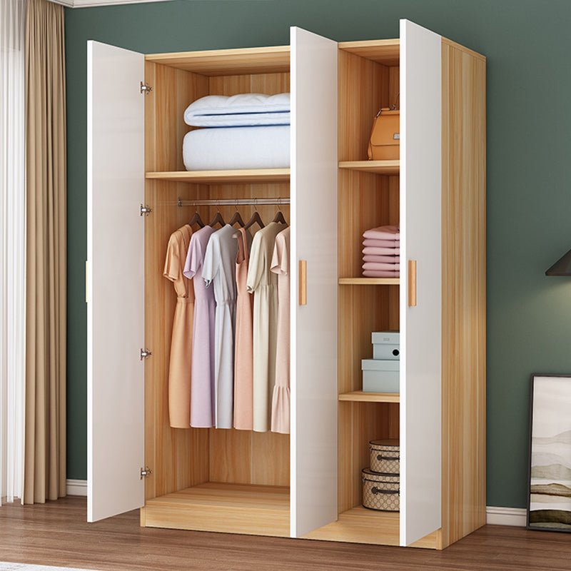 Contemporary Style Wardrobe Armoire Wood Wardrobe Closet With Doors