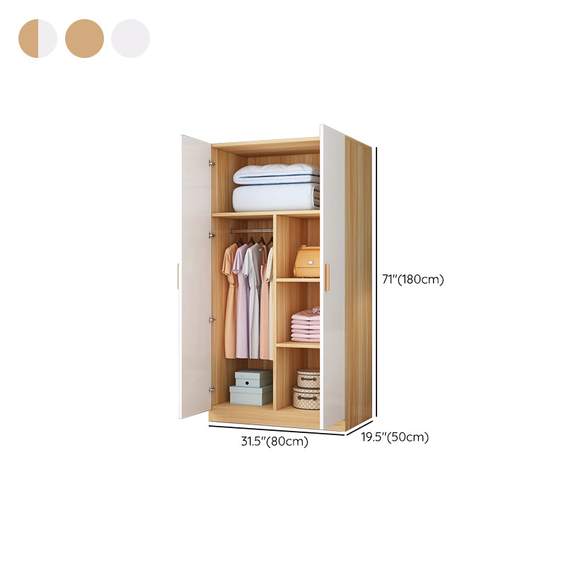 Contemporary Style Wardrobe Armoire Wood Wardrobe Closet With Doors