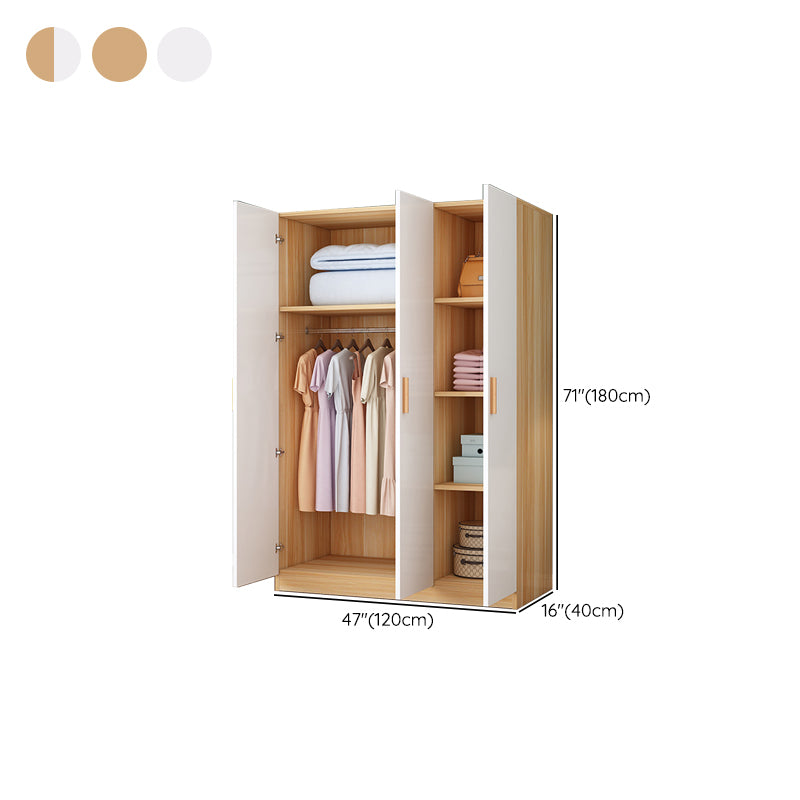 Contemporary Style Wardrobe Armoire Wood Wardrobe Closet With Doors