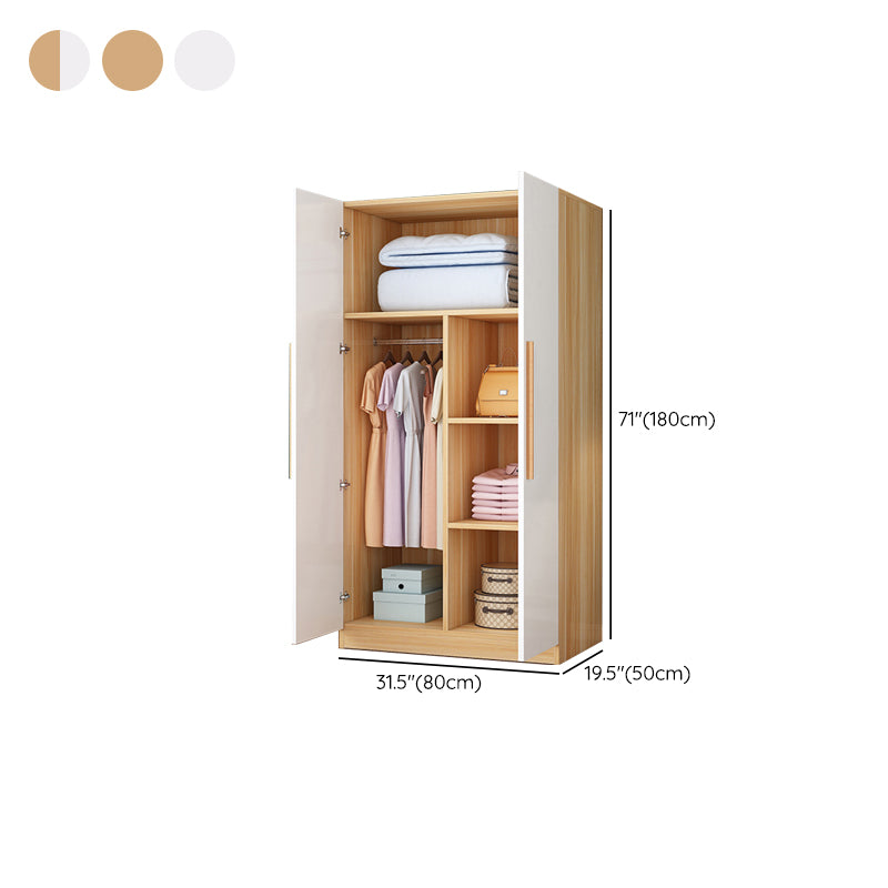 Contemporary Style Wardrobe Armoire Wood Wardrobe Cabinet With Door