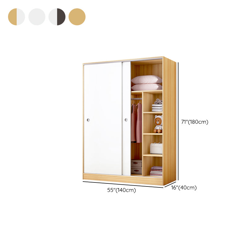 Modern Style Wardrobe Armoire Wooden Wardrobe Closet With Doors