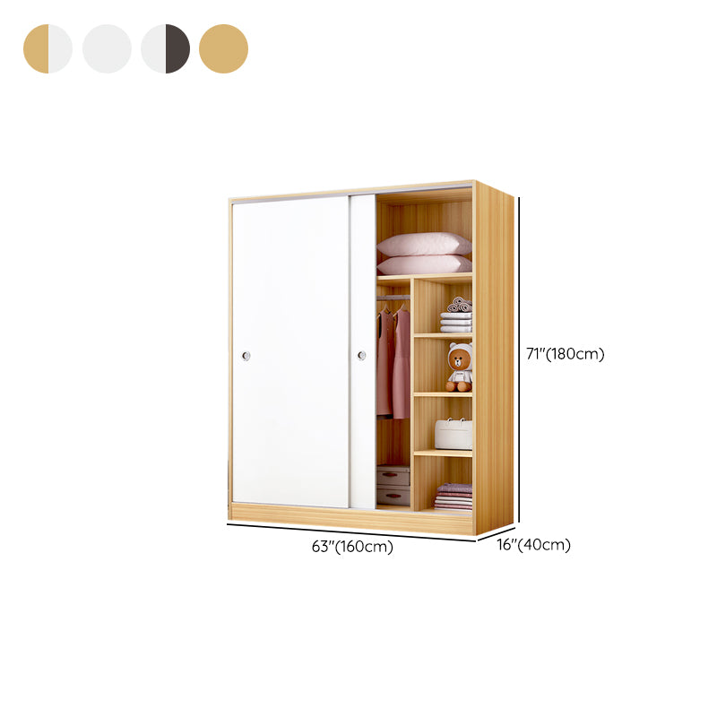 Modern Style Wardrobe Armoire Wooden Wardrobe Closet With Doors