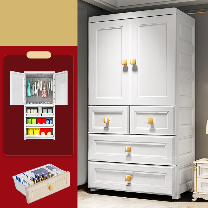 Contemporary Wardrobe Armoire Plastic Wardrobe Closet with Door