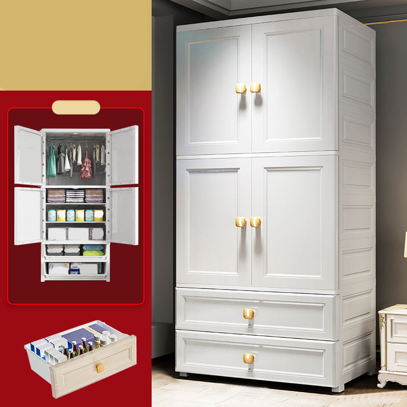 Contemporary Wardrobe Armoire Plastic Wardrobe Closet with Door