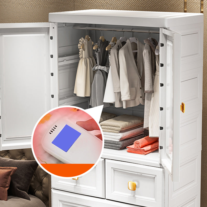 Contemporary Wardrobe Armoire Plastic Wardrobe Closet with Door