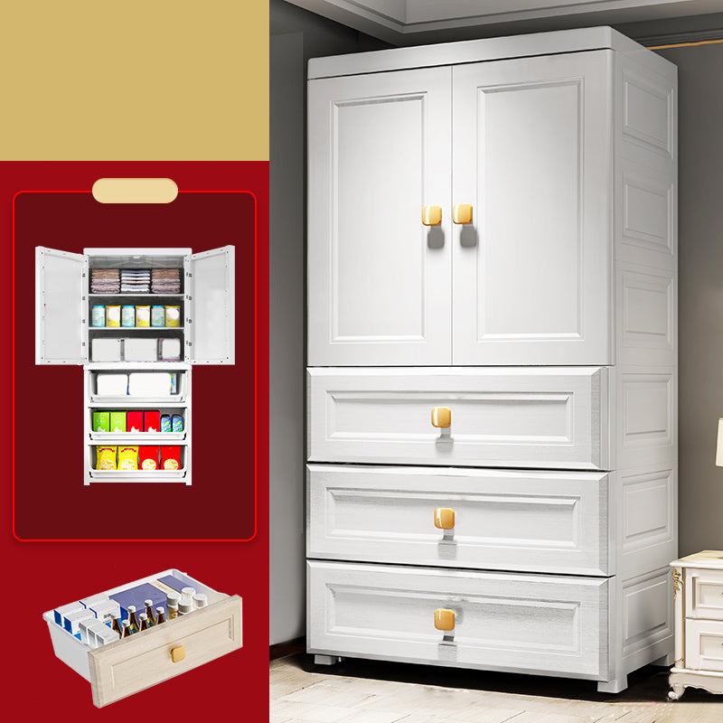 Contemporary Wardrobe Armoire Plastic Wardrobe Closet with Door